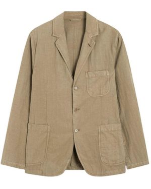 Aspesi Klassischer Twill-Blazer Samuraki - Natur