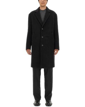 McQueen Single-Breasted Coats - Negro