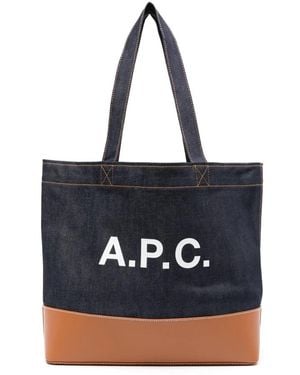 A.P.C. Tote Bags - Bleu