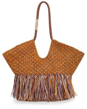 Zimmermann Tassen ,Bruin ,Goldentime Medium Fringe Tote