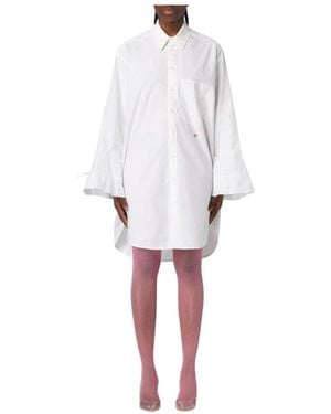Palm Angels Shirt Dresses - Bianco