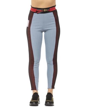 MR & MRS Broeken ,Veelkleurig ,Katoen Lichtblauwe Katoenen Leggings Met Geborduurde Patches
