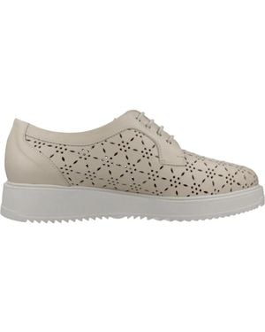 Pitillos Stilvolle Blaue Leder Schnürschuhe - Grau