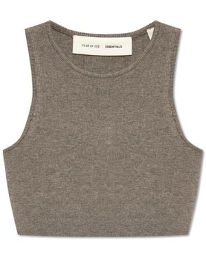 Fear Of God Kurzes Gestricktes Oberteil - Braun