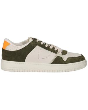 Philippe Model Sneakers in pelle bianca con dettagli verdi - Verde