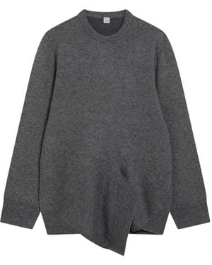TOTEME Round-Neck Knitwear - Gris