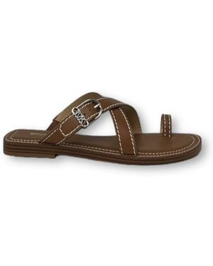 Michael Kors Flip Flops - Brown