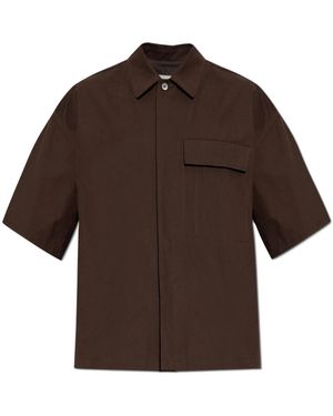 Jil Sander Short Sleeve Shirts - Marrone