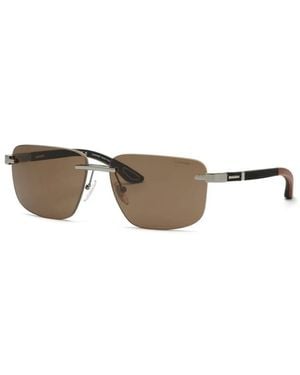 Chopard Grüne linse sonnenbrille total shiny ruthenium - Braun
