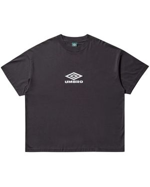 Umbro Fitness ,Zwart ,Katoen Og Logo T-Shirt Washed
