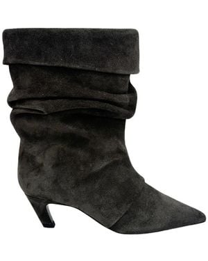 Ash Heeled Boots - Black
