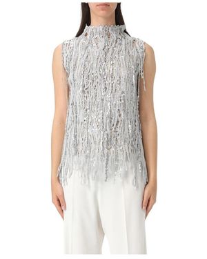 Brunello Cucinelli Sleeveless Tops - Grigio