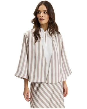 iN FRONT Bluse - Grau