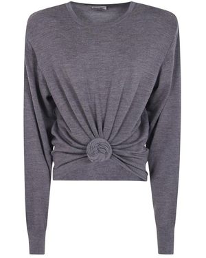 Magda Butrym Round-Neck Knitwear - Gris