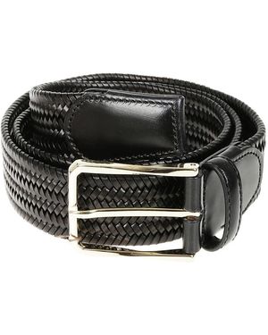 Canali Stilvoller Ledergürtel - Schwarz