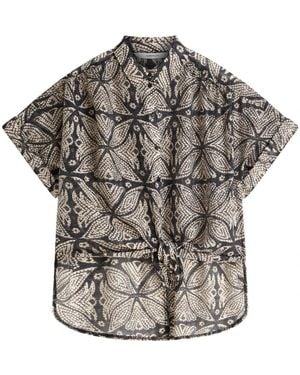 Summum Ethno-Bluse - Grau