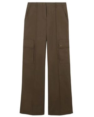 Burberry Wide Trousers - Marrón