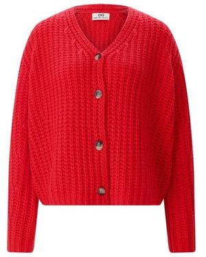 SMINFINITY Strickjacke Aus Kaschmir Seide - Rot