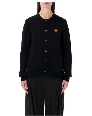 COMME DES GARÇONS PLAY Wool Cardigan - Zwart