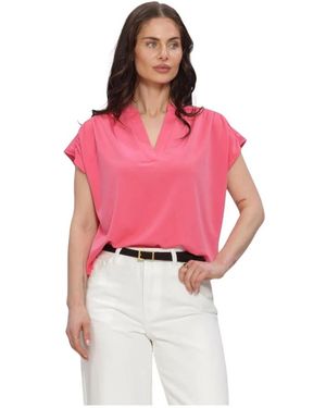 Minus Overhemden ,Roze ,Polyester Msfiba Modal T-Shirt - Rood