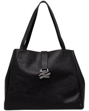 KARL LAGERFELD Tote Bags - Nero