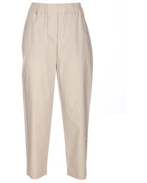 Alysi Pantalone Popeline Sigaretta - Naturel