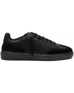 Represent Schwarze Low-Top-Sneaker Mit Gummisohle