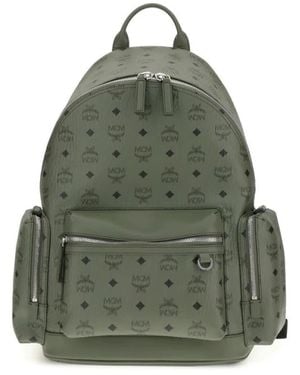 MCM Ikonoischer Visetos Monogramm Druck Rucksack - Grün