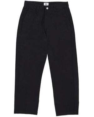 Obey Hardwork Flooded Work Pant Zwart