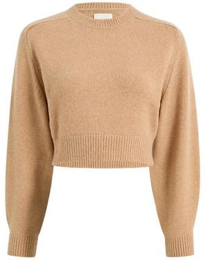 KHAITE Rundhals-Strickware - Natur