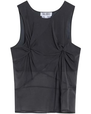 The Attico Grijze Tank Top Canotta Stijl - Zwart