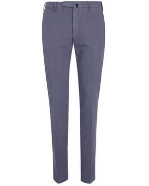 Incotex Broeken ,Grijs ,Katoen Klassieke Regular Chino - Blauw