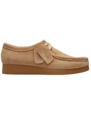 Clarks Wildleder Schnürschuhe - Natur