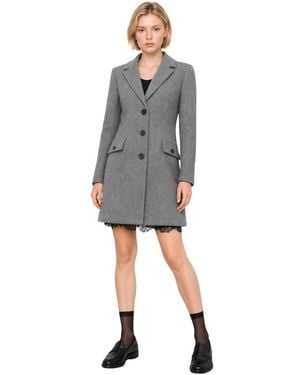 Kocca Jassen ,Grijs ,Leer Tailored Coat