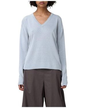 Max Mara V-Neck Knitwear - Bleu