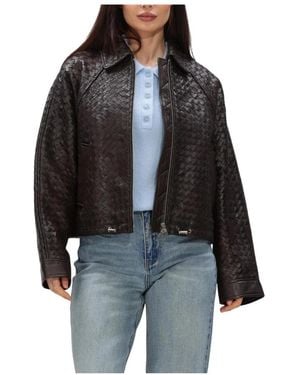 Second Female Vermont Lederjacke - Schwarz