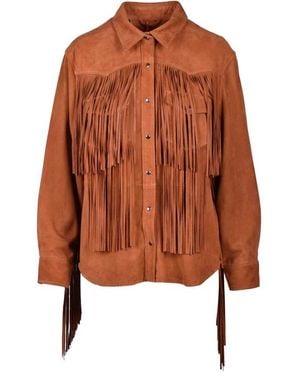 Wild Cashmere Lederhemd - Braun
