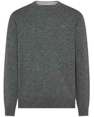 Sun 68 Round-Neck Knitwear - Gris