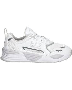 EA7 Schoenen ,Wit ,Polyester Ace Runner Nieuwe Sneakers