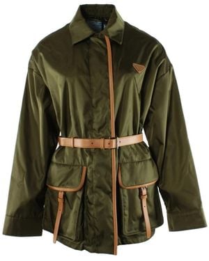Prada Light Re-Nylon Jas - Groen