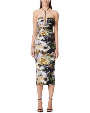 Amazuìn Natalie Tie Bloemen Midi Jurk - Meerkleurig
