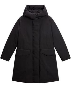 Woolrich Jassen ,Zwart ,Leer Donsjas