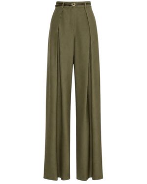 Max Mara Broeken ,Groen ,Wide Broeken