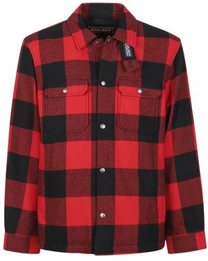Woolrich Jassen ,Veelkleurig ,Wol Alaskan Check Shirt Jacket - Rood