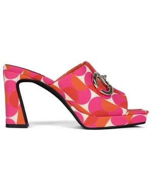 Jeffrey Campbell Heeled Mules - Rose