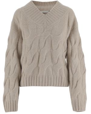 Allude Truien & Vesten ,Kasjmier Cashmere En Zijden Trui - Grijs