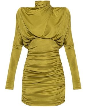 Balmain Gekreide Mini Jurk - Groen