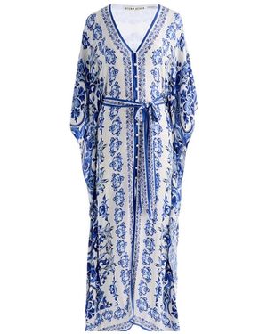 Alice + Olivia Kleedjes ,Blauw ,Leer Marva Belted Kaftan