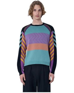 Kiko Kostadinov Round-Neck Knitwear - Blu