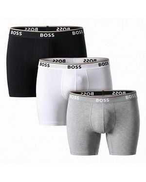 BOSS Power Long Boxer Briefs - Grau
